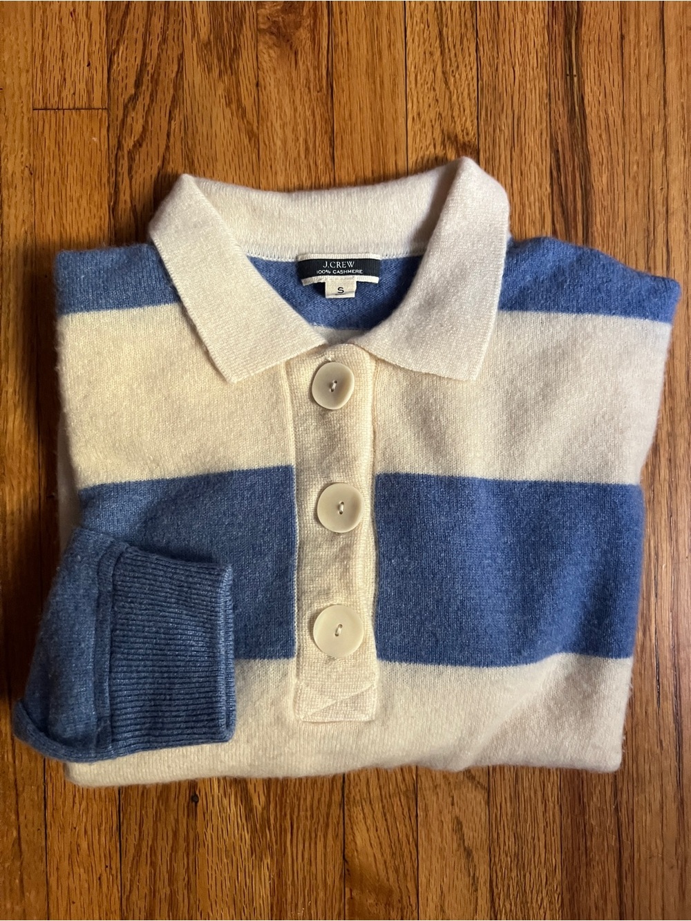 J. Crew Rugby Style Cashmere Sweater